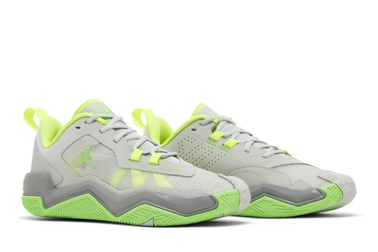 Air Jordan One Take 4 Light Silver Volt Particle Grey Green Strike