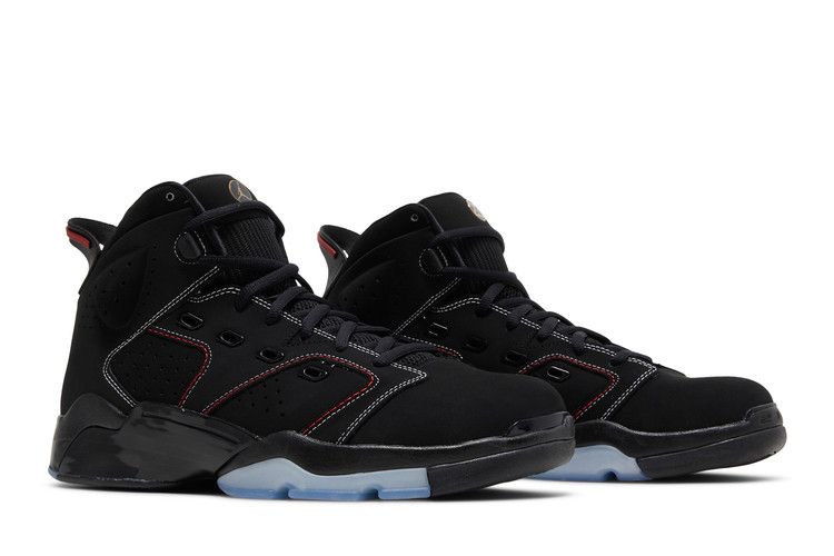 Air Jordan 6-17-23 Black White Red Contrast Stitching