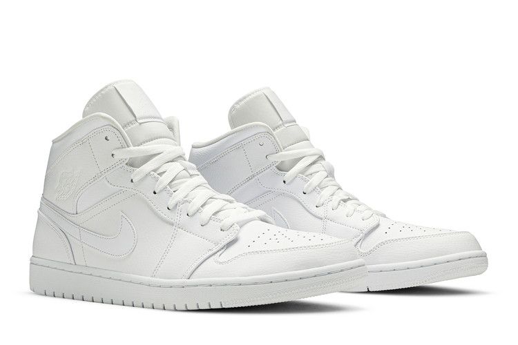 Air Jordan 1 Mid Triple White (2019)
