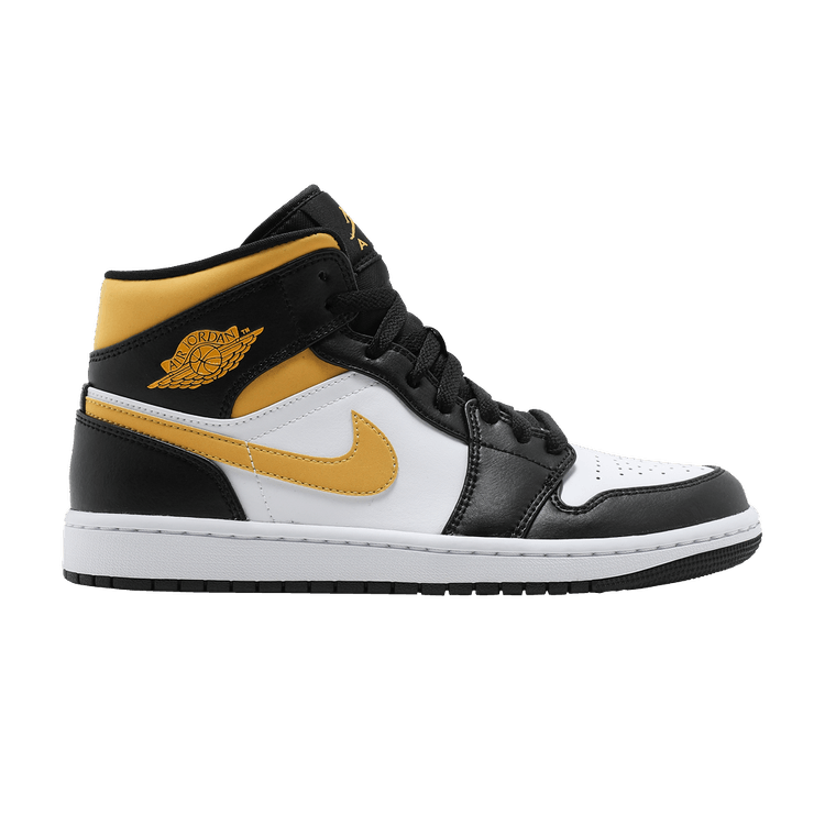 Air Jordan 1 Mid White Pollen Black