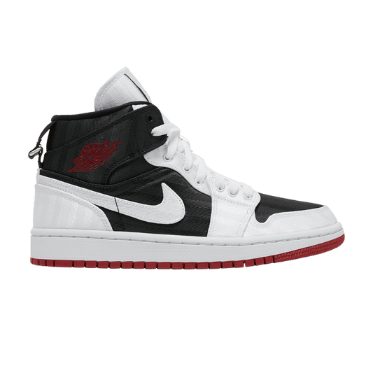 Air Jordan 1 Mid SE Utility Canvas White Black Gym Red (Women's)