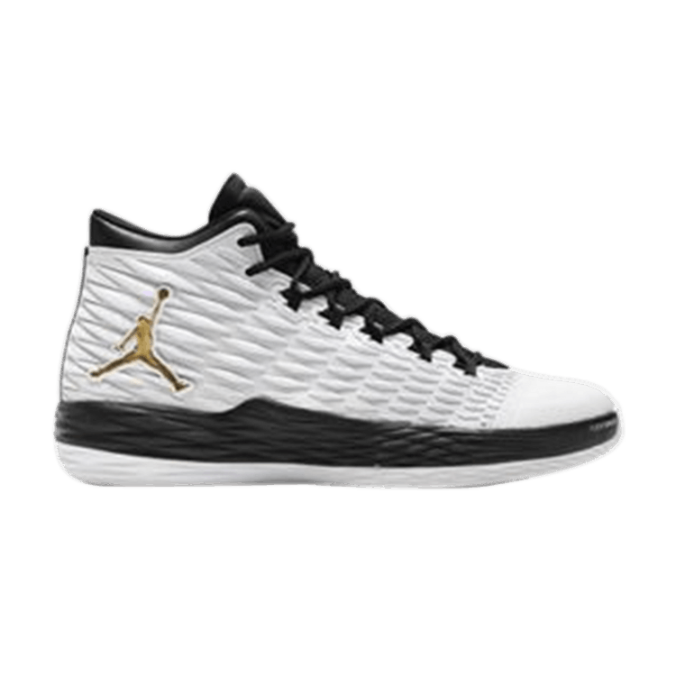 Air Jordan Melo M13 White Metallic Gold Black