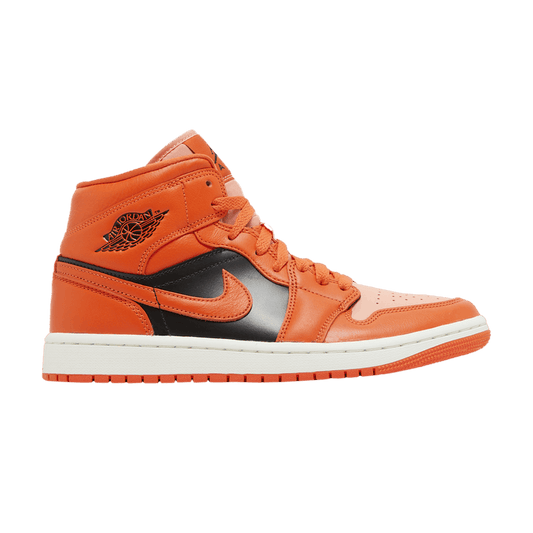 Air Jordan 1 Mid SE Rush Orange Crimson Bliss (Women's)