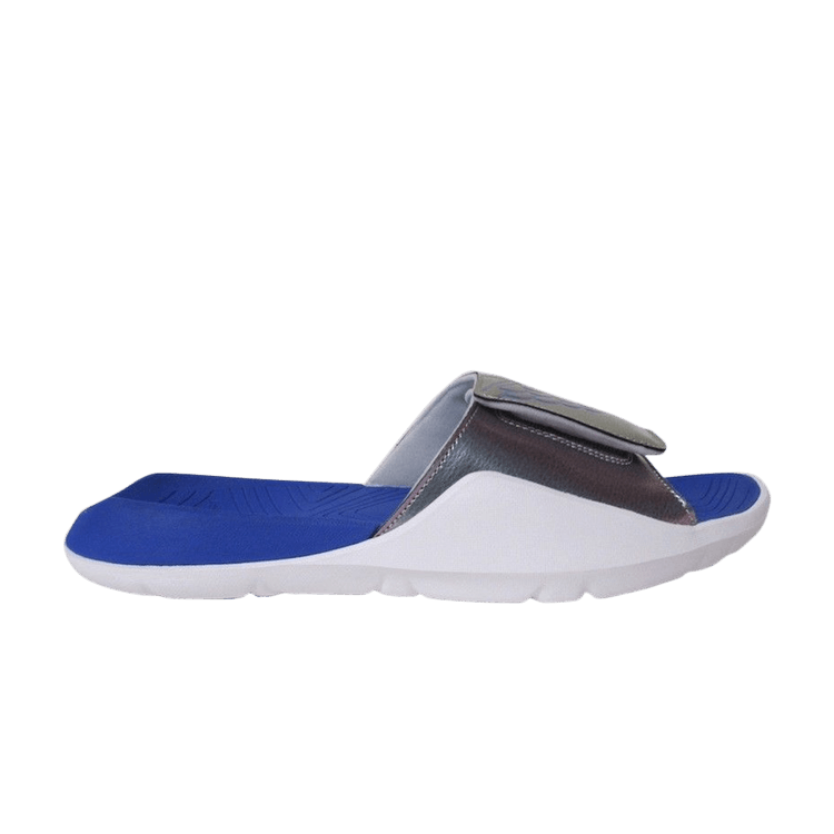 Air Jordan Hydro 7 Slide Wolf Grey Hyper Royal