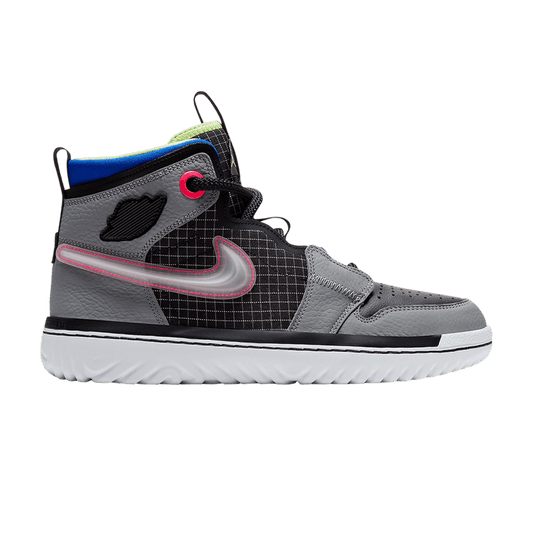 Air Jordan 1 High React Black Particle Grey