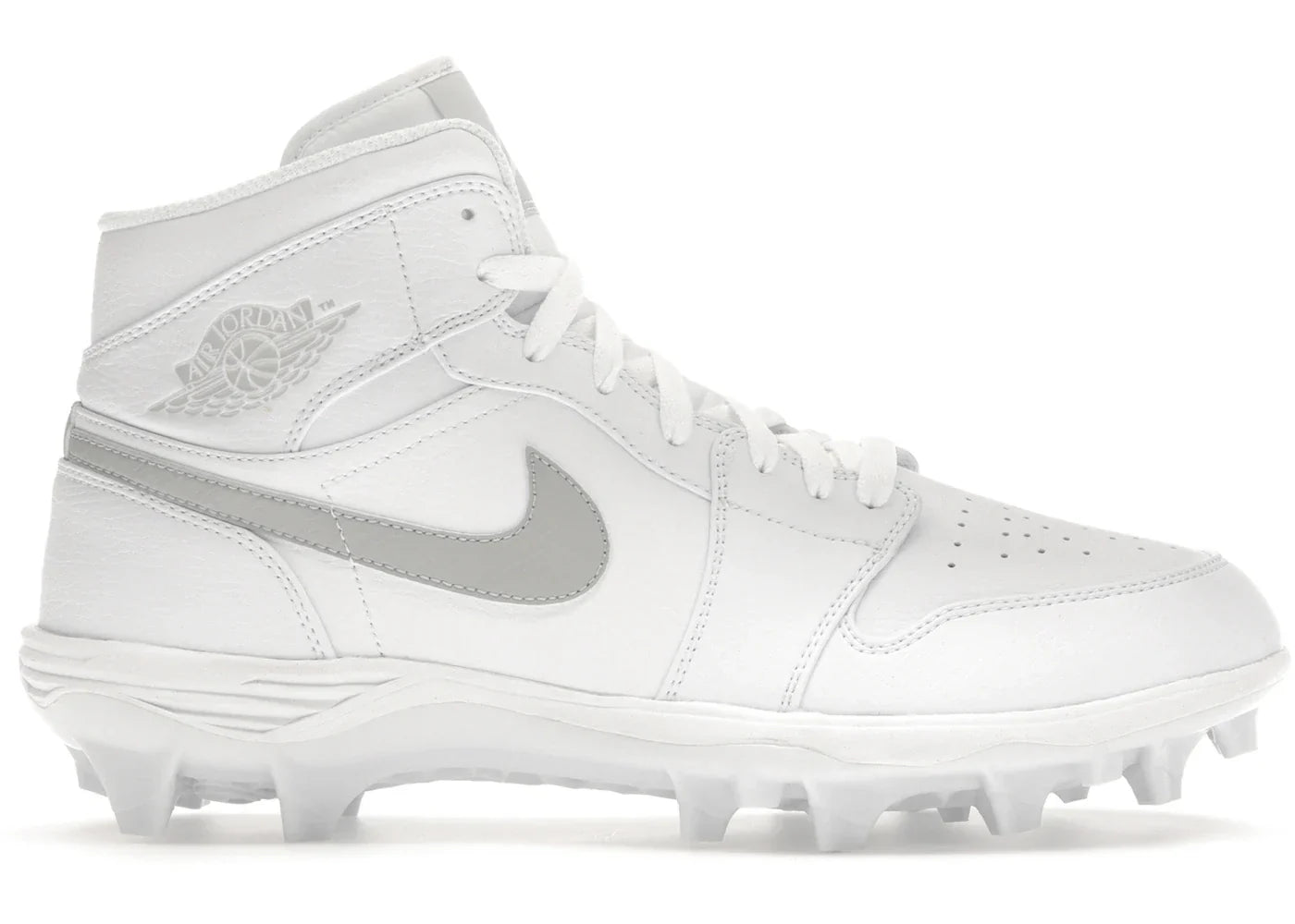Air Jordan 1 Mid TD Cleat White Grey Fog