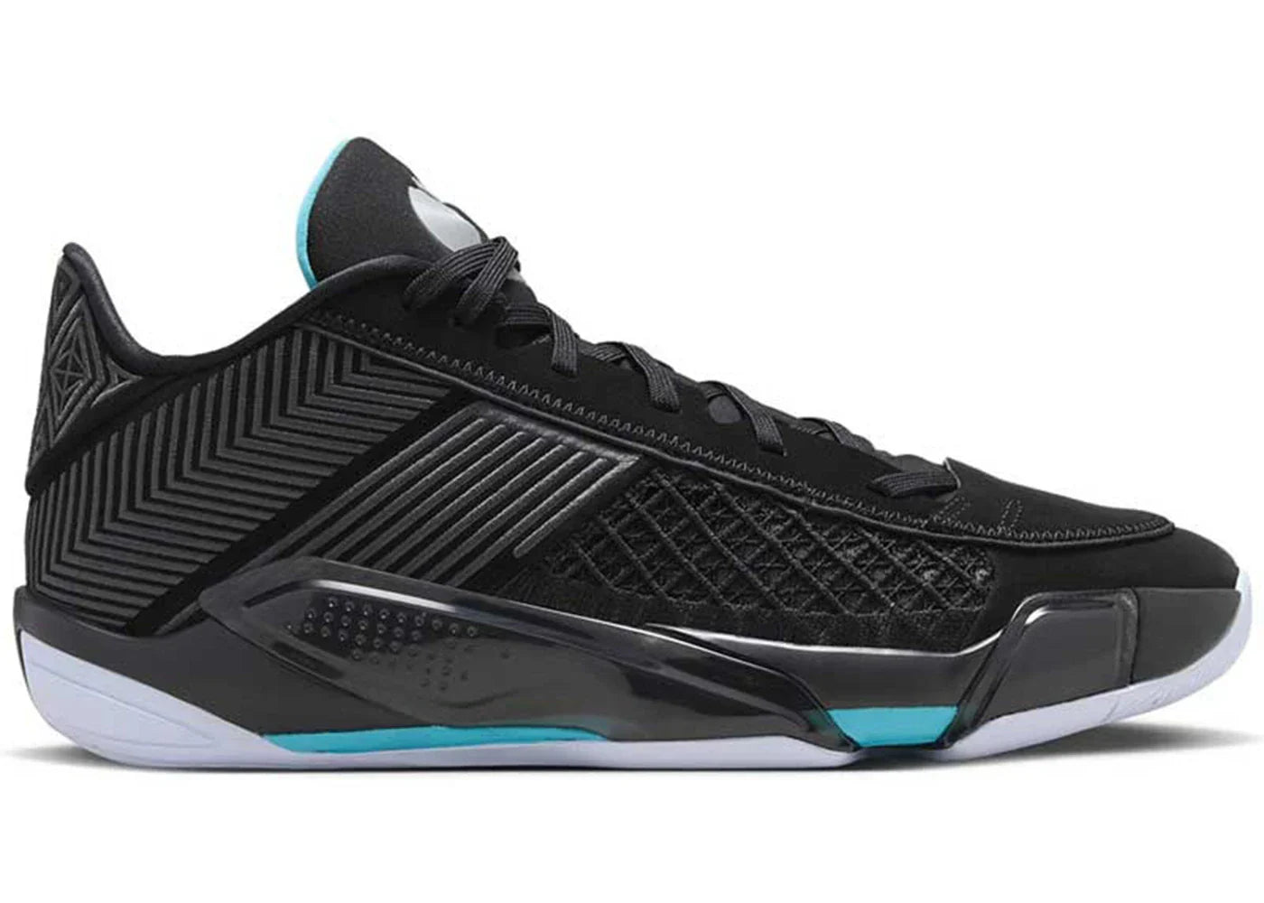 Air Jordan 38 Low PF Black Gamma Blue (Grey Sole)