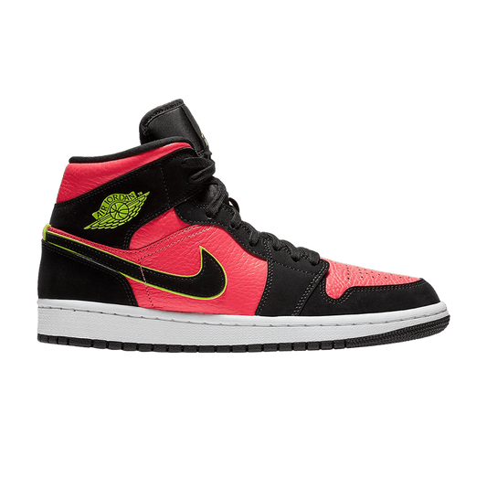 Air Jordan 1 Mid Black Hot Punch (Women's)