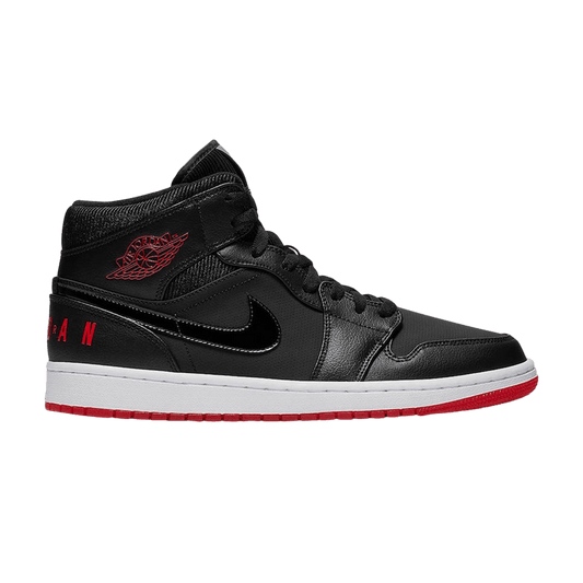 Air Jordan 1 Mid Black University Red