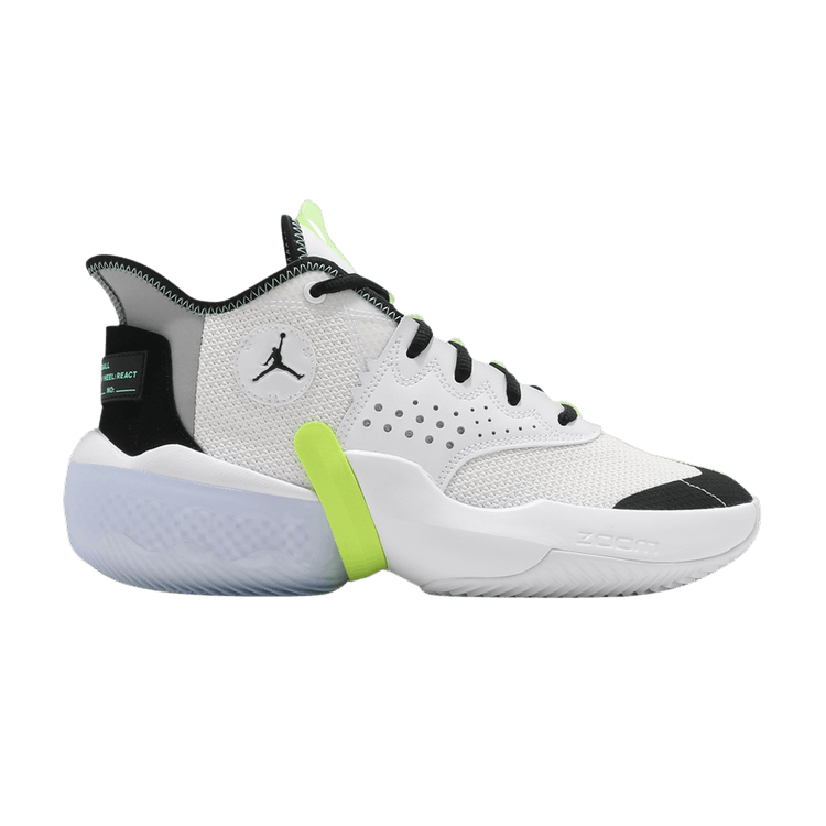 Air Jordan React Elevation PF White Black Green Glow