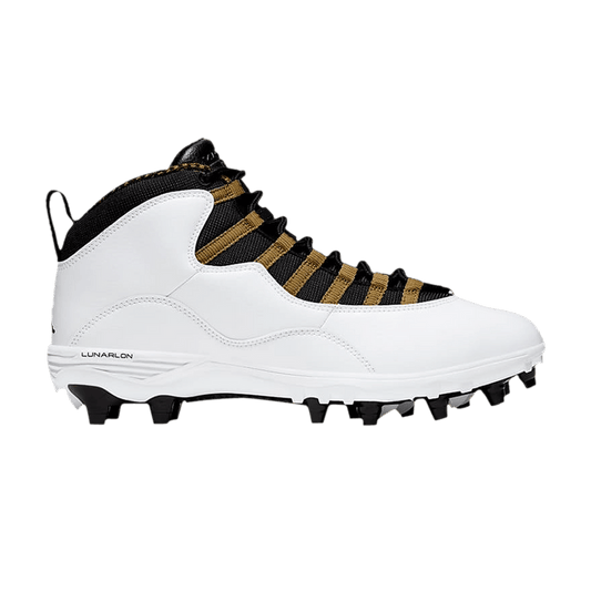 Air Jordan 10 TD Mid White Black Metallic Gold