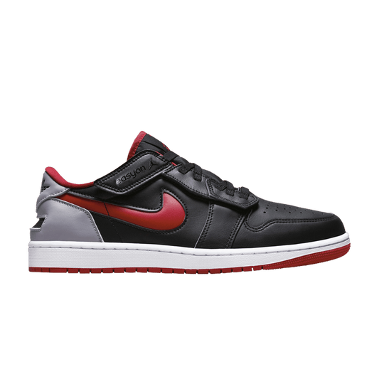 Air Jordan 1 Low FlyEase Black Cement Grey White Fire Red