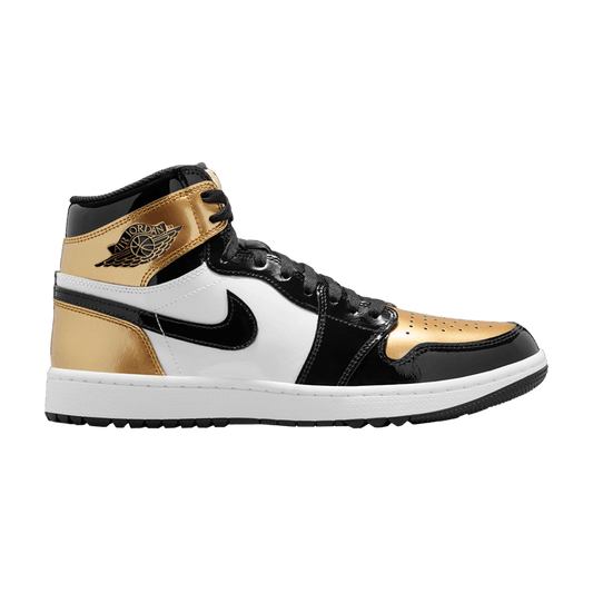 Air Jordan 1 Retro High Golf Patent Gold Toe