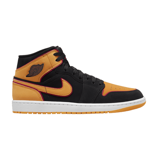Air Jordan 1 Mid Fat Tongue Black Orange