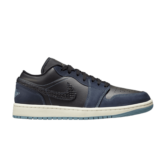 Air Jordan 1 Low SE Black Dark Obsidian Snakeskin (Women's)