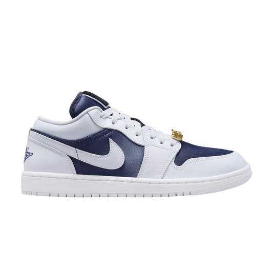 Air Jordan 1 Low SE Football Grey White Gym Red Midnight Navy (Women's)